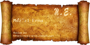 Mözl Erna névjegykártya